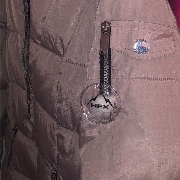 NWT Women’s HFX Faux Fur Lilac Puffer Coat - - Picture 9 of 16